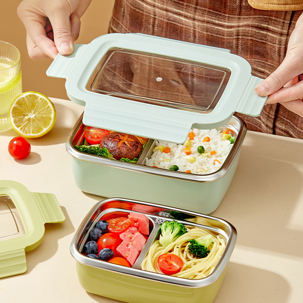 الميكروويف 304 الفولاذ المقاوم - مراجعة Meal Prep Bowl وسعره