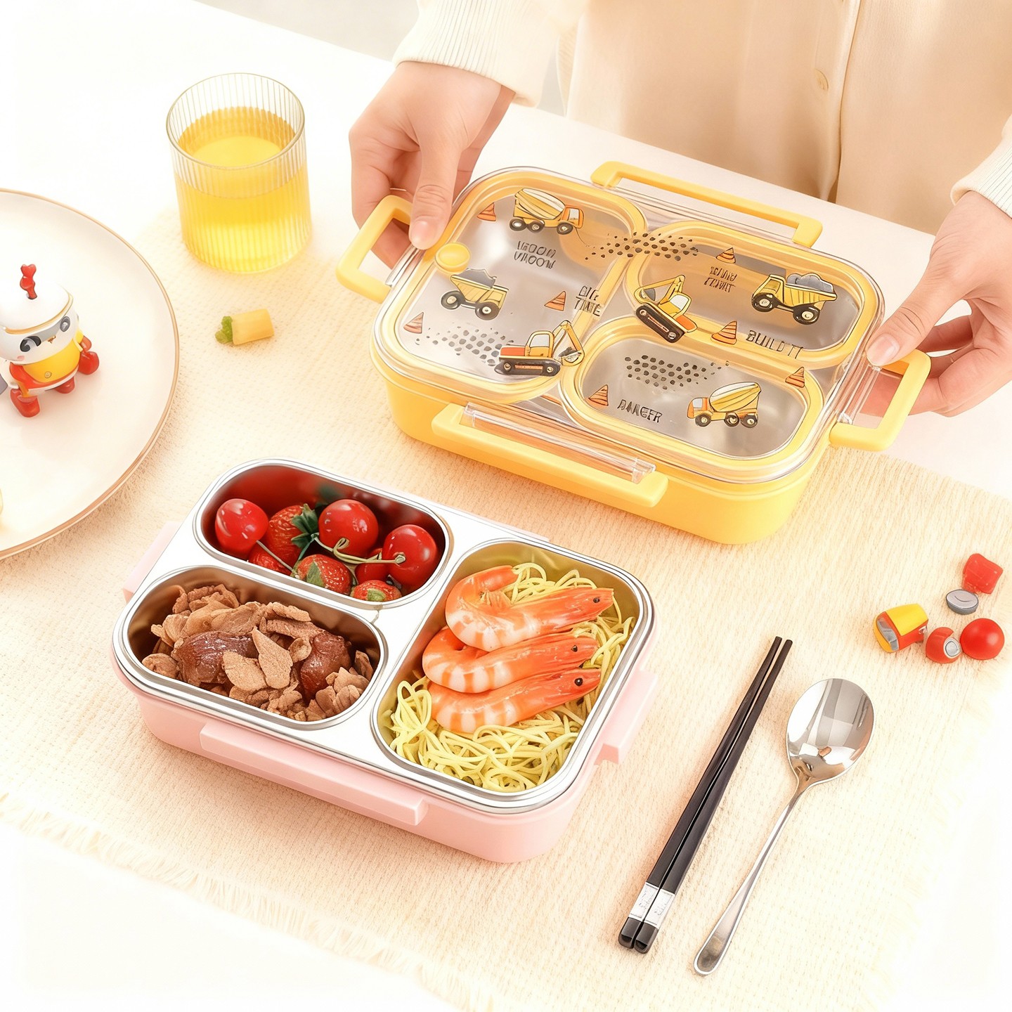 صندوق غداء للأطفال بتصميم كرتو - مراجعة Meal Prep Bowl وسعره
